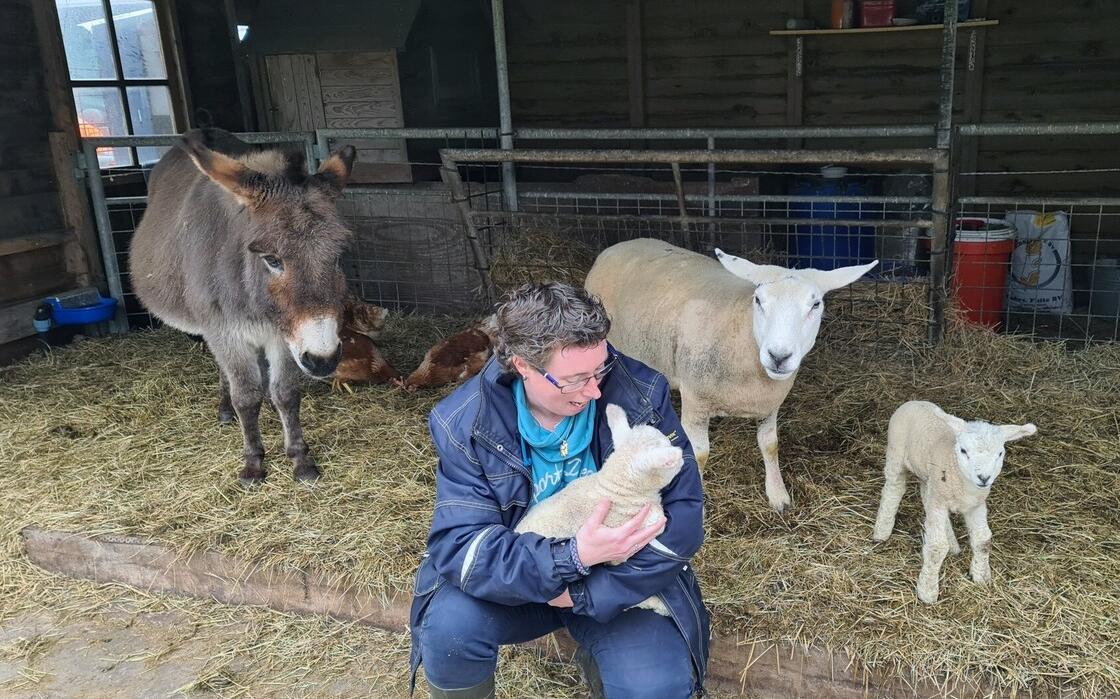 Cliënten dagbesteding boerderijcamping De Geele Bosch mogen daar eigen dieren houden