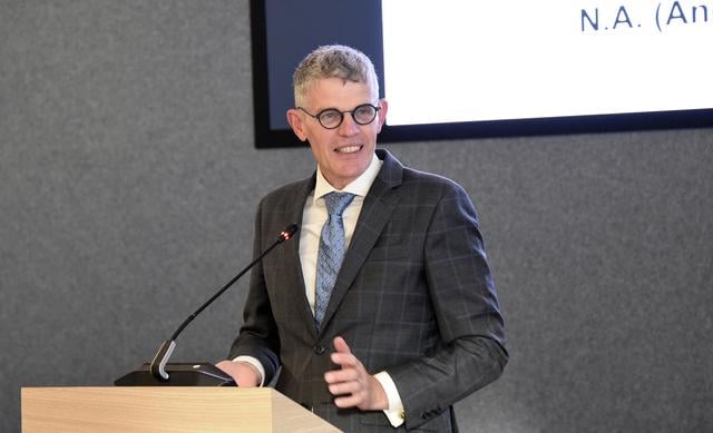 Burgemeester André van de Nadort bij zijn afscheid.