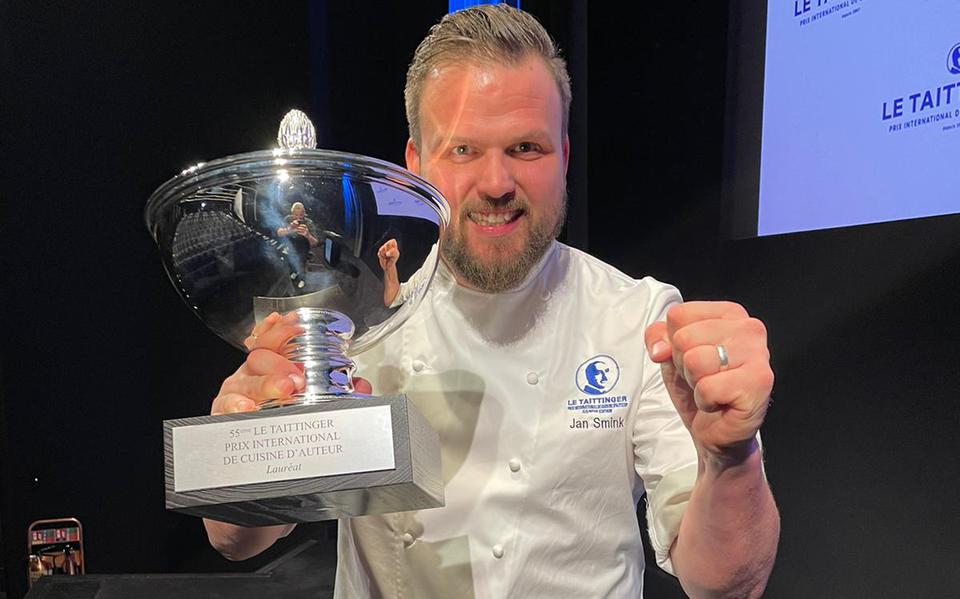 Chef-kok Jan Smink (34) uit Wolvega heeft dinsdag de eerste prijs gepakt bij de prestigieuze kookwedstrijd Le Taittinger Prix Culinaire in Londen.
